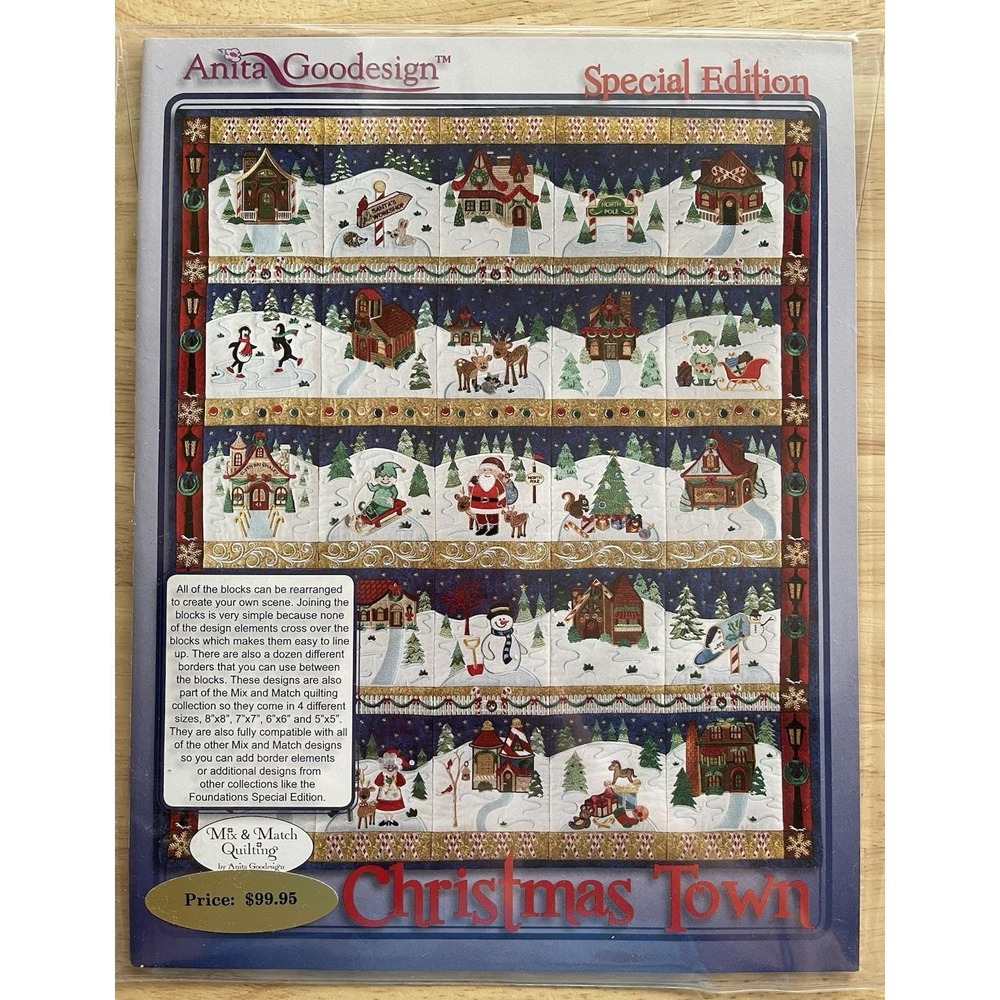 Anita Goodesign‎ Christmas Town Special Edition Embroidery Booklet and Design CD